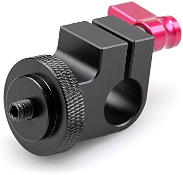 Smallrig Dslr Rig System 15mm Rod Clamp with 1/4" Thread Hole to Attach Camera Microphones/Sound Recorders/Lighting Equipment,etc to 15mm Rod (Red)