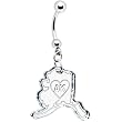 Clear State of Alaska Belly Ring