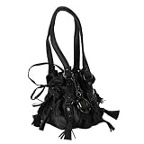 JLO by Jennifer Lopez JLBACS01 2001 Black Tassle Embellished Clutch Black
