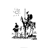 Professionally Framed Pablo Picasso Don Quixote Poster Art Print Quijote - 22x28 with RichAndFramous Black Wood Frame