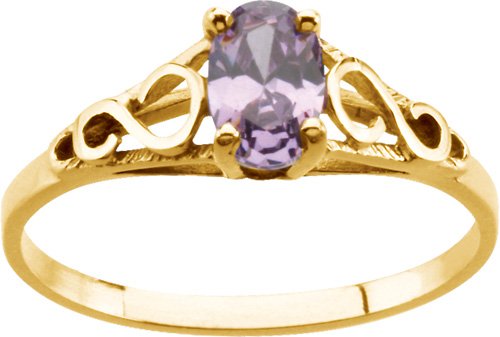 Teen Imitation February Birthstone Ring