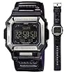 CASIO G-Shock Men's Black Digital Watch with Black & Purple Leather Band. Model: G7800L-1