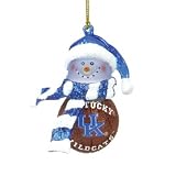 NCAA Kentucky Wildcats Striped Acrylic Snowman Basketball 2 1/2