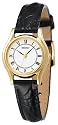Seiko Women's Black Leather Strap Watch #SXGN36