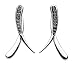 Kit Heath Sterling Silver 30FRBZ Ladies Contemporary Dark Chic Black Cubic Zirconia Crossover Studs