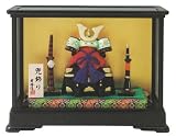 兜飾り(ケース入り)<br>(陶器/五月人形) かぶと 飾り
