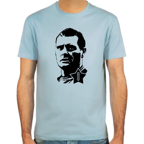 T-Shirt Paul Gascoigne ::: Farbauswahl: skyblue, sand, weiß oder deepred ::: Größen: S-XXL ::: Fußball-Kult