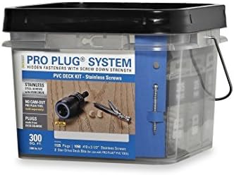 Pro Plug PVC Plugging System for TUFboard Bellus Espresso (Cedar Grain) Decking - Stainless Steel - 1050 pcs for 300 Sq. Ft.