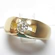 14K Yellow Gold Diamond Man's Ring