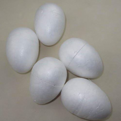 100pcs 3.5cm Natural White Styrofoam Egg Shape Balls