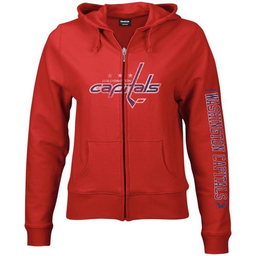 Washington Capitals Women's Ginormous Logo Full Zip Hooded Sweatshirt