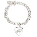 Philadelphia Eagles NFL HEART CHARM TAG BRACELET I LOVE HEART CHARM