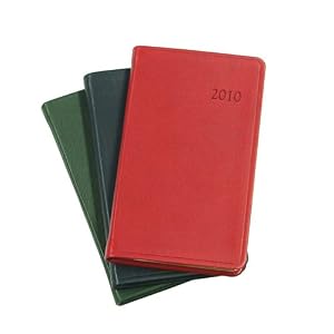2010 Pocket Datebook Journal, Genuine Calfskin Leather, 5"