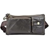 Genda 2Archer Genuine Leather Waist Purse Fanny Pack Belt Bag Pouch