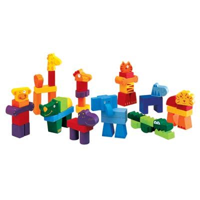 Buy Creanimaux Wooden Animal Blocks