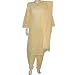 Indian Clothes Cotton Yellow Salwar Kameez Dress Chikan Embroidery Yellow Size M 38 inches (slkch009)