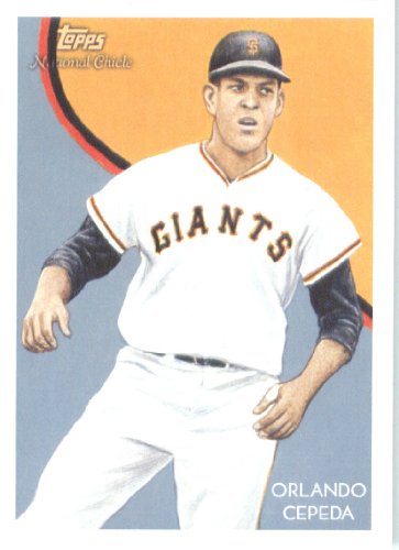 2010 Topps National Chicle Baseball Cards # 215 Orlando Cepeda - San Francisco Giants - MLB Trading Card in Screwdown Case
