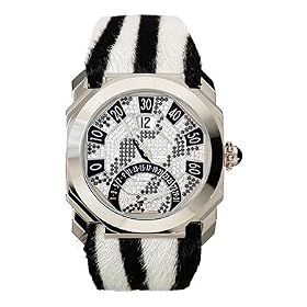 Gerald Genta Octo Bi-Retro Mens Watch 18K White Gold Octagonal Case Strap OBR-X-60-999-LZBDS31