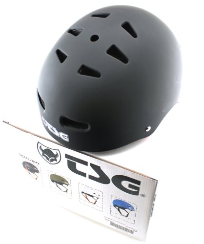TSG Skate Board BMX / Bike Flat Black Helmet L/XL