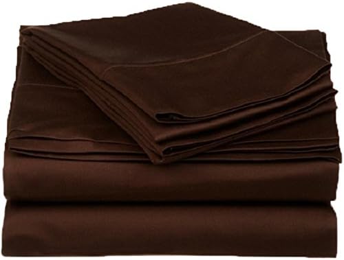 Myra Home Collection Egyptian Cotton 750 Thread Count 4PC Sheet set 20 inch Deep Pocket - Chocolate, King