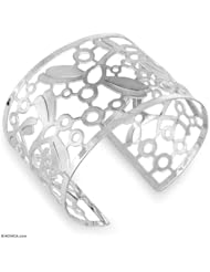 Sterling silver cuff bracelet, Dragonfly Summer