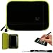 Green Black Limited Edition Stylish Sleeve Premium Cover Case with Aerotechnology Protection and with front pocket for accessories For Barnes & Noble NOOK COLOR eBook Reader Tablet + Includes a eBigValue (TM) Determination Hand Strap + Includes a Universal Graphic Designer Stylus Pen used for navigating your eReader