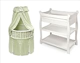 Badger Basket 00831/02240/00132 Elegance Round Sage Waffle Bassinet Set
