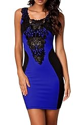 Sexy Sleeveless General Print Illusion Lace Cocktail Polyester/Spandex Bodycon Dress/Evening Dress/Party Dress 