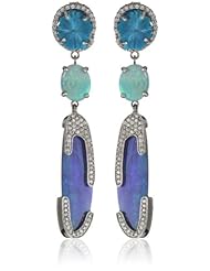 Colette Steckel "Alas" Cavansite and Opal Earrings