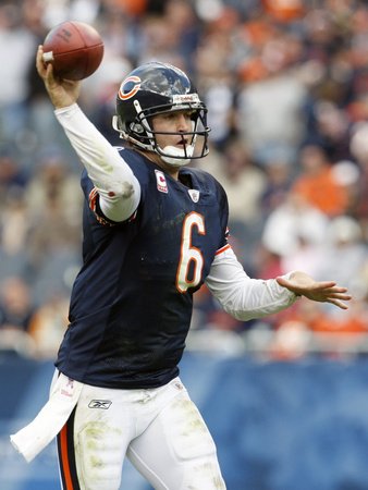 Lions Bears Football: Chicago, IL - Jay Cutler Photographic Poster Print by Nam Y. Huh, 9x12
