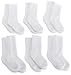 Jefferies Socks Boys  Seamless Toe Athletic Crew, White, 6-pack 5-6