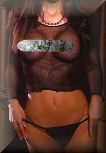 y2 Elegant n Unique - Fishnet Long Sleeve Top with Matching G-String One Size Black Red or White