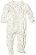 Little Me Layette Footie, Rose Floral, Ivory Print