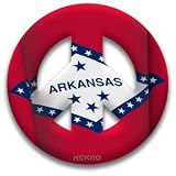 Peace Symbol Magnet of Arkansas Flag