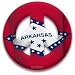 Peace Symbol Magnet of Arkansas Flag