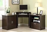 Concord L-shaped Corner Computer Desk with File Cabinet & Storage Cabinet