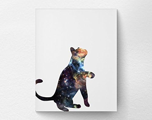 Cosmic Nebula Cat Art Print Poster Decor, Cat Nursery, Cat Lover Gift, 8x10 Art Print Unframed