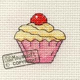 Mouseloft Mini Cross Stitch Kit - Cupcake, Stitchlets Collection