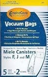 Miele Style F,J,M Canister Vacuum Bags Microfiltration with Closure - 5/2 Pack