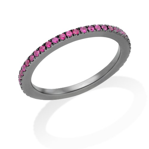 Miore MP008R Memoire - Ring 18 Karat (750) Wei&szlig;gold schwarz rhodiniert mit 49 Rubin ca.0,5 Preisvergleich