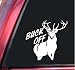 Buck Off Deer Elk Vinyl Decal Sticker - White