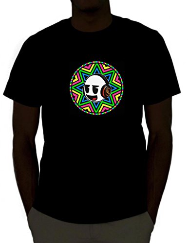Emazing Lights Kaleidoscope DJ Dank Head Sound Activated Light Up Rave Shirt