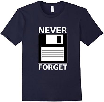 Men's Floppy T-Shirt, Never Forget Silicon Valley Developer Large Navy