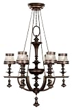 Fine Art Lamps Vancouver Vision 597740 Large 6-LT 360w (40H x 32W) Chandelier Lighting with Shades