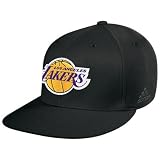 adidas Los Angeles Lakers Black Basic Logo Flat Brim Flex Fit Hat