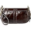 AUTHENTIC COACH ZOE BROWN PATENT LEATHER WRISTLET 41870