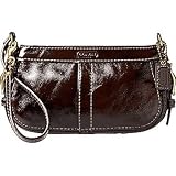 AUTHENTIC COACH ZOE BROWN PATENT LEATHER WRISTLET 41870
