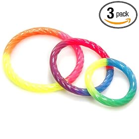 Gay Pride Rainbow Male Celebration Cock Ring 3 Pack
