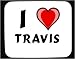 I Love Travis Decorated Mouse Pad