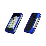 Premium Blue Rubberized Snap-On Cover Hard Case Cell Phone Protector for Mo ....